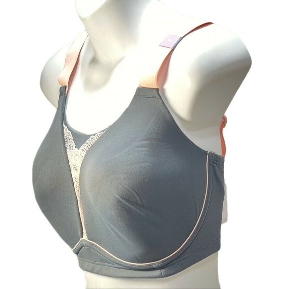 SPORT by CACIQUE Bra Medium Impact Lightly Lined Gray Size 32G - Picture 3 of 5